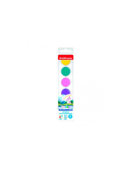 Acuarelas estuche 6 colores perlados