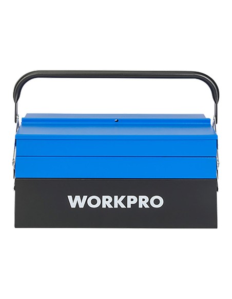 Caja de herramientas metálica, 5 compartimentos, 41,5 × 20 × 20 cm