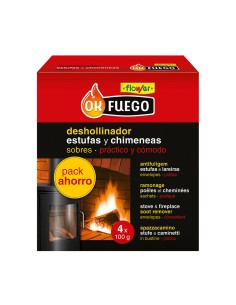 Okfuego deshollinador en sobres para estufas y chimeneas 4 uds x 100 g