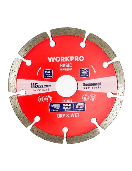 Disco corte diamante, diente segmentado, basic, ø115 x 22,2 x 7 mm