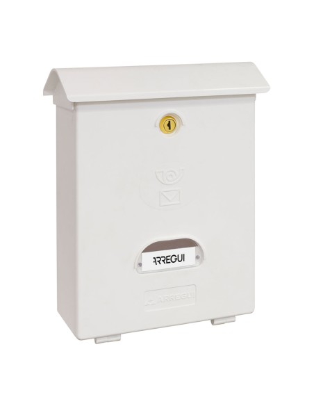 Buzón individual exterior, mediano, classic, poliestireno, blanco, 27 x 11 x 34,6 cm