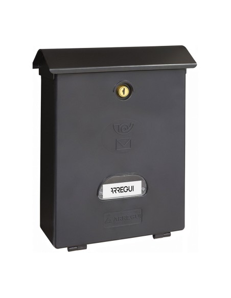 Buzón individual exterior, mediano, classic, poliestireno, negro, 27 x 11 x 34,6 cm