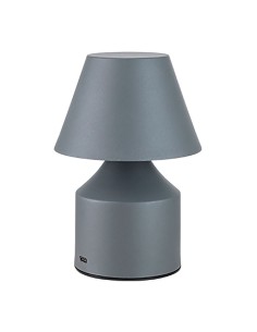Lámpara metálica led 3cct de mesa recargable 2 w 200 lm, gris, ø110 x 163 mm