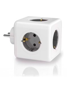 Clavija modular 5 tomas schuko 2p+t 16 a 3680 w 250 v~ blanca compatible con ref 40292, 40293