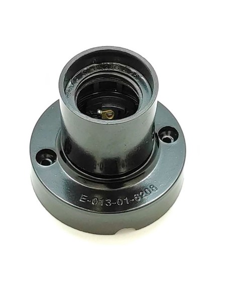 Portalámparas superficie e27 4 a 250 v~ negro ø67 x 57 mm