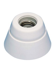 Portalámparas superficie recto interior e27 4 a 250 v~ porcelana blanco
