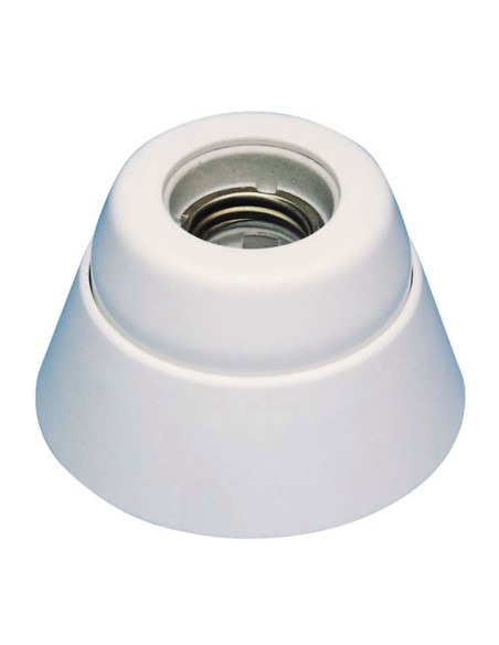 Portalámparas superficie recto interior e27 4 a 250 v~ porcelana blanco
