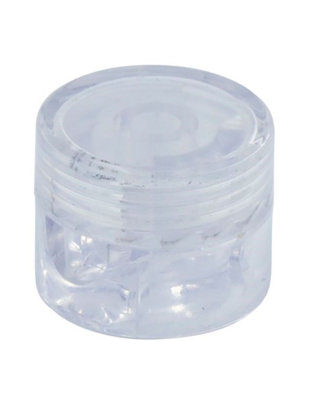 Sujetacables de plástico, redondo, transparente, 5 uds