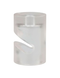 Sujetacables de plástico, cilíndrico en v, transparente, 5 uds