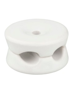 Sujetacables porcelana redondo doble blanco, 5 uds ø32 x 18,6 mm