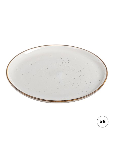 Pack 6 uds plato llano porcelana akiko ø25 cm