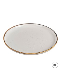Pack 6 uds plato postre de porcelana akiko ø20 cm