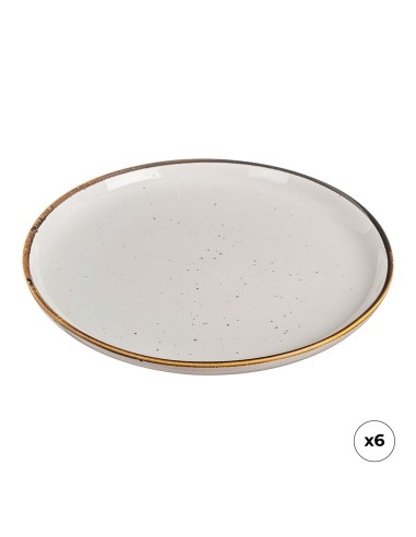 Pack 6 uds plato postre de porcelana akiko ø20 cm