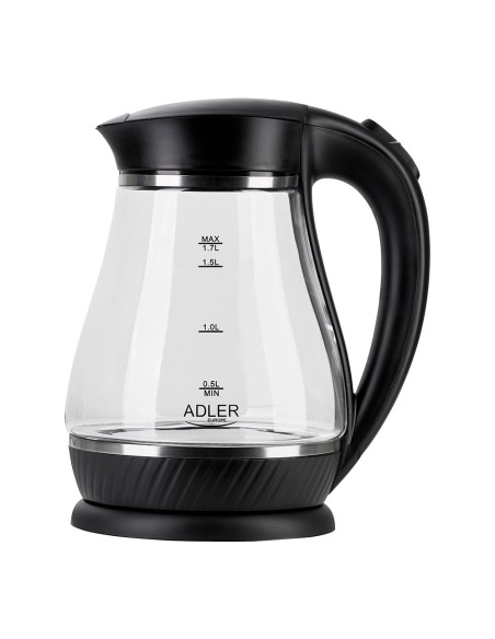 Hervidor de agua de cristal ad 1274 2200 w 1,7 l