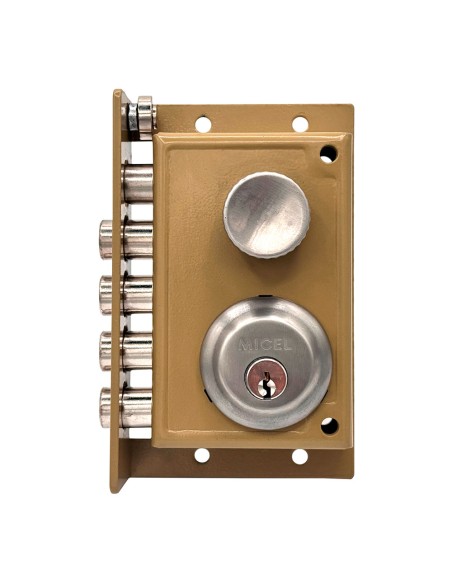 Cerradura sobreponer crs01 derecha, pintado oro