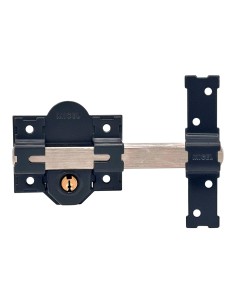 Cerrojo sobreponer crr09 86l/50 mm pintado gris llaves iguales amaestradas