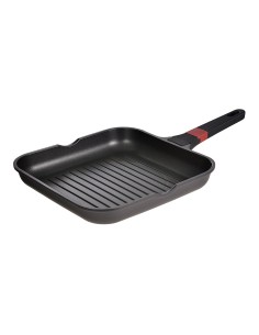 Sarten asador aluminio fundido, inducción, denia experto 28 x 28 x 4,5 cm