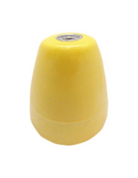 Portalámparas cerámico vintage e27 4 a 100 w 250 v~ amarillo, ø47 x 59 mm