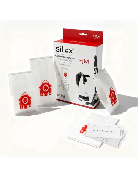 Bolsas aspirador 4 uds + 2 filtros adaptable miele fjm