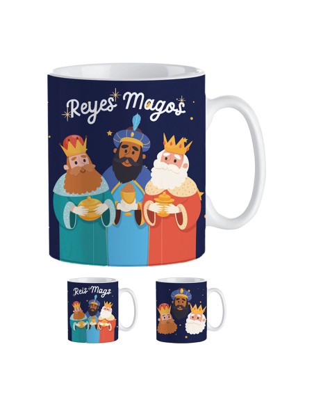 Taza reyes magos 330 ml en caja regalo, modelos variados