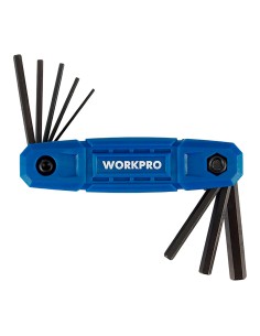 Llaves allen cr-v plegables mango reforzado, juego 8 piezas, (métrico)