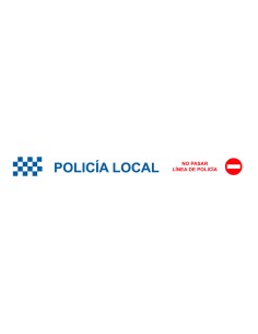 Cinta balizamiento policía local 75 mm x 0,05 mm x 200 m