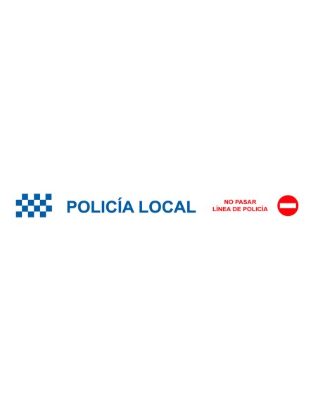 Cinta balizamiento policía local 75 mm x 0,05 mm x 200 m
