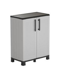 Armario bajo línea family de polipropileno gris claro, 68 x 37 x 90 cm