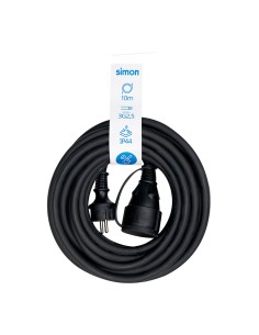 Prolongador profesional 10 m, ip44, h07rn-f 3 g 2,5 mm, 1 toma con tapa, 16 a 250 v~, negro