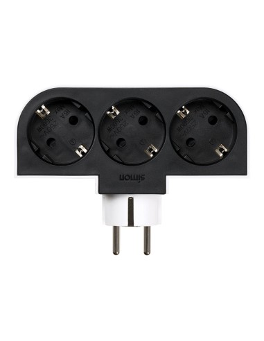 Adaptador giratorio schuko 3 tomas 16a 250 v~