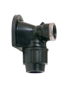 Codo mixto 90° rosca hembra, mural 25 mm x ¾ pulg