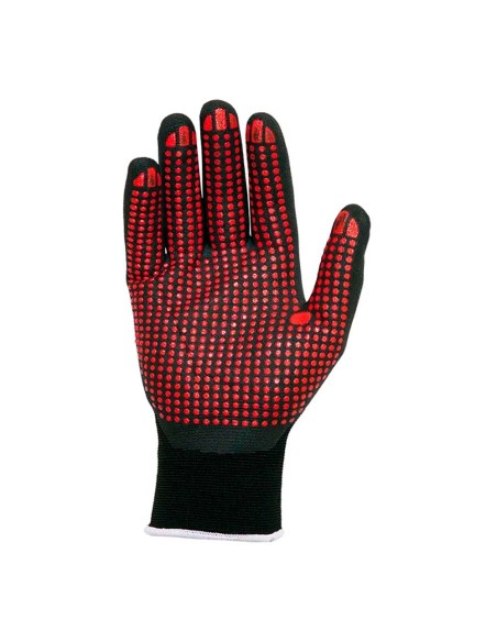 Guante nailon / licra con palma nitrilo foam/puntos, agility® dots, negro y rojo, t-10 xl