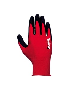 Guante nailon / licra con palma nitrilo microfoam, econit foam, rojo y negro, t-8 m