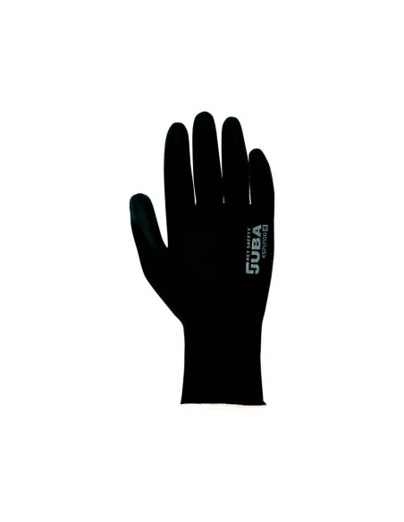 Guante poliéster con palma poliuretano, keep safe, negro, t-10 xl