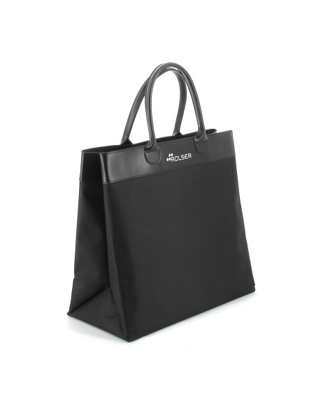 Bolsa de mano para la compra de color negro 380 x 190 x 390 mm