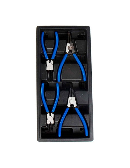 Alicates para arandelas de seguridad, juego 4 piezas