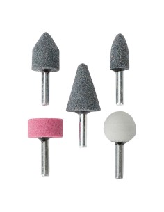 Cabezales de muela mini, vástago ø6 mm, juego 5 piezas