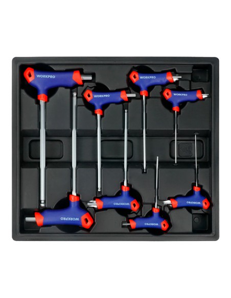 Llaves allen mango en t, 2-10 mm, 8 piezas