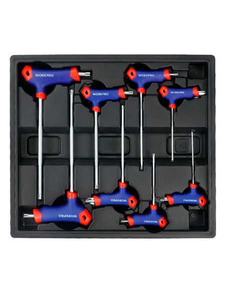 Llaves torx mango en t, t10-t50, juego 8 piezas