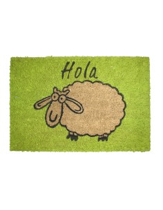 Felpudo de coco pintado diseño oveja, 60 x 40 cm