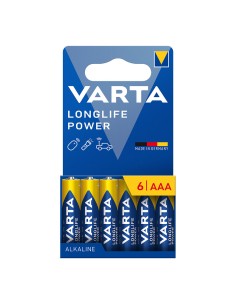 Pila alikalina longlife power aaa - lr03, blister 6 uds, ø10,5 x 44,5 mm