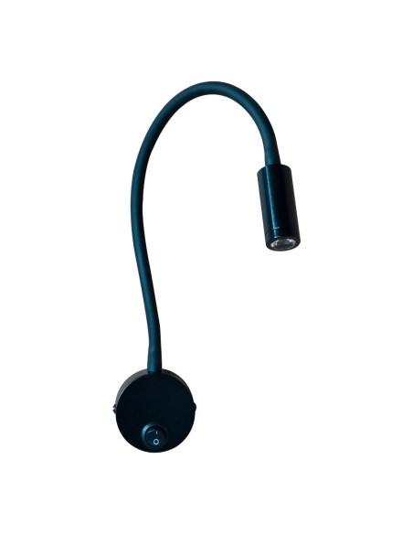 Aplique led classic 3 w, 4000 k, 450 lm, negro, 35 x 6,3 cm