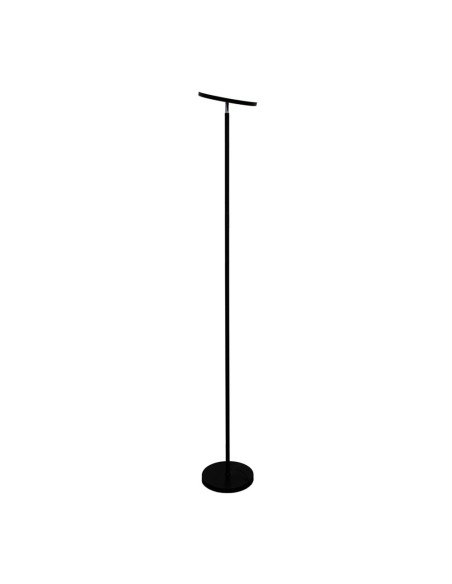 Lámpara de pie led dencel, 24 w 3cct dim 2200 lm, negra, ø25 x 175 cm