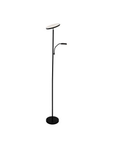 Lámpara de pie led dencel, 30+6 w, 3cct dim 3000 lm, negra, ø25 x 175 cm