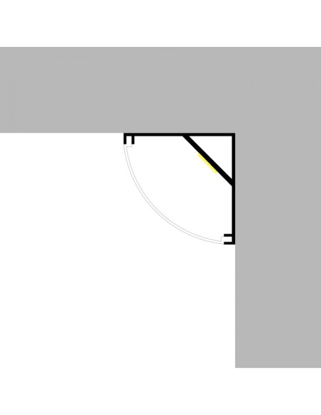 Perfil de aluminio esquina L  2 metros