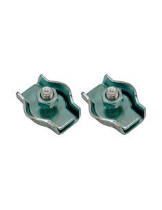 Sujetacable plano simple sjt03, 5 mm, galvanizado, blister 2 uds