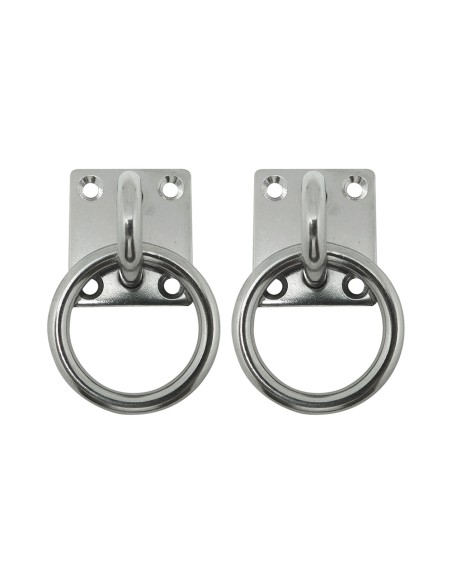 Placa amarre con anilla ap13, 6 mm, inoxidable, blister 2 uds