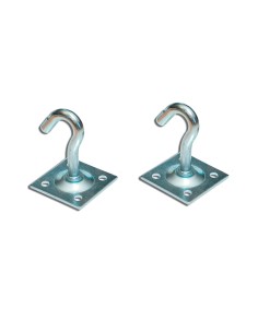 Gancho fijo 8 x 55 mm con placa 45 x 45 mm ap07 zincado, blister 2 uds