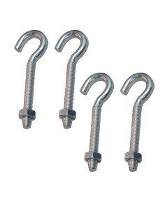 Hembrilla abierta con tuerca hm02, m4 x 30 mm, zincado, blister 4 uds