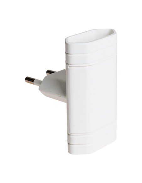 Adaptador doble 2p+t 10a 250 v~ blanco